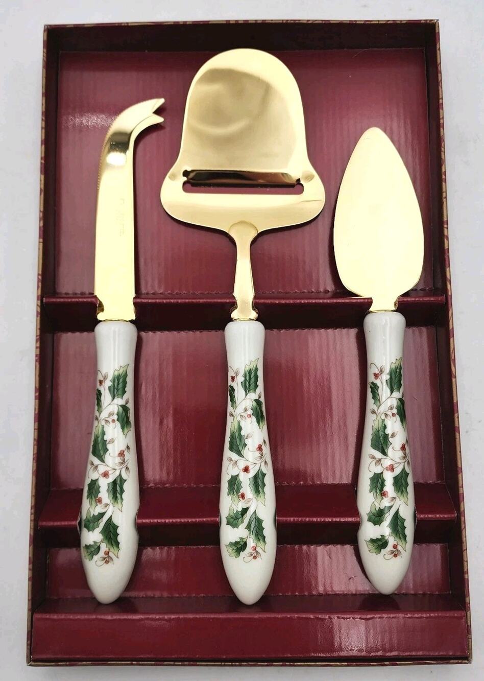 Royal Limited Home for the Holidays 3 Piece Cheese Knife Set Japan Original Box